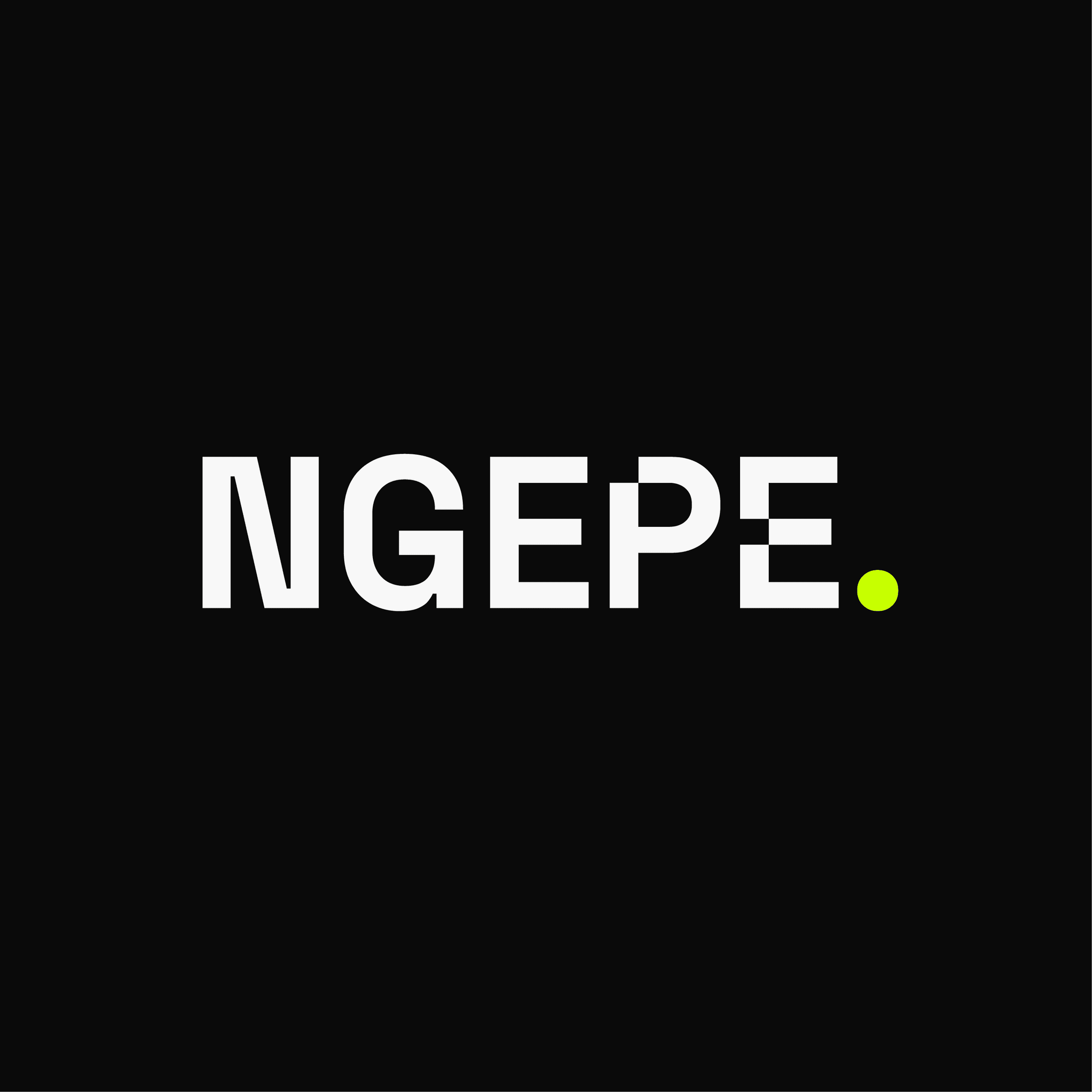 ngepe logo on black background